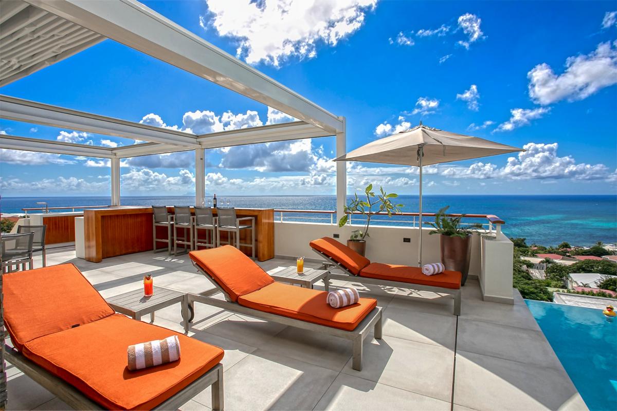 7 bedrooms luxury villa rental St Martin - Pool area